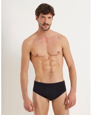 Yamamay Slip tinta unita senza cuciture in Modal elasticizzato Basic Mondal - Blu
