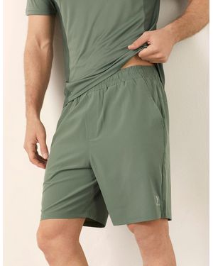 Yamamay Bermuda materiale tecnico elasticizzato con logo Sport - Nero