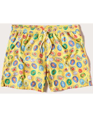 Yamamay Costume boxer da uomo con frutti esotici Tropical - Metallizzato