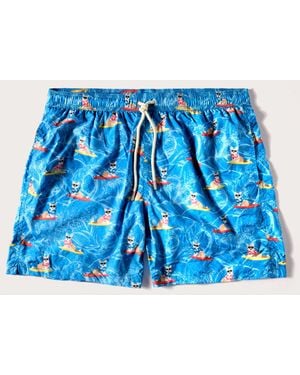Yamamay Costume boxer da uomo con cani sul surf Funny I - Blu