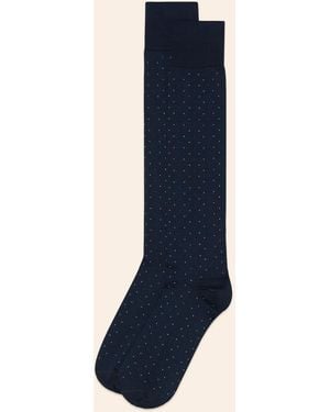Yamamay Calze lunghe uomo blu pois azzurri e bianchi Daily