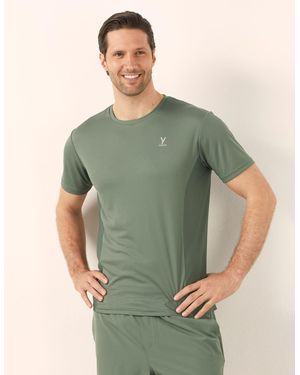 Yamamay Maglia tecnica con logo Sport - Nero