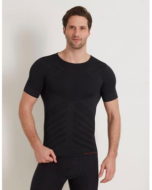 Yamamay Maglia Termica Sportiva unisex con Sensil® Breeze per temperature fresche - Nero
