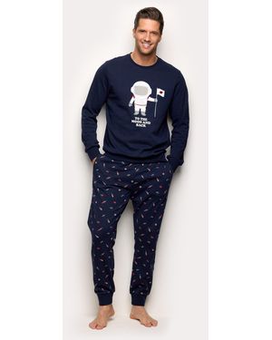 Pigiama Uomo Yamamay In Pile – Girocollo, Maniche Lunghe, Polsini, Pantaloni Elasticizzati, Linea Winter Holidays