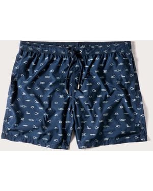 Yamamay Costume boxer da uomo con elementi nautici Marina I - Blu