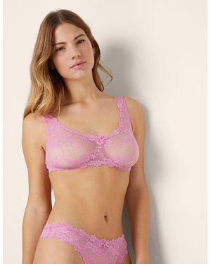 Yamamay Bralette senza imbottitura e ferretto in pizzo Fancy Lace - Rosa