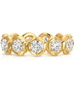 Carbon & Hyde Rosette Diamond Eternity Yellow Gold Band - Metallic