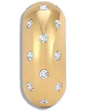Adina Reyter Diamond Polka Dot Yellow Gold Big Bead - White