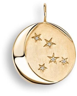 Kate Collins Estrella Moon & Star Yellow Gold Charm - Metallic