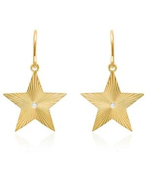 Jennifer Meyer Large 70's Star Yellow Gold Earrings - Metallic