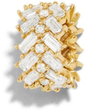 Adina Reyter Lab Grown Diamond Chevron Baguette Big Bead, Trunk Show - White