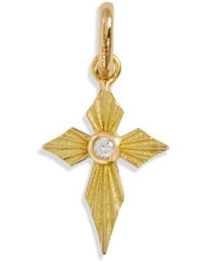 Gigi Clozeau Classic Croix Lumiere Yellow Gold Charm - Metallic