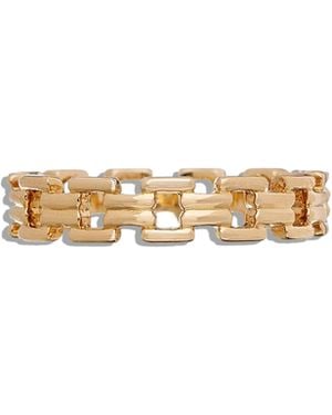 Sethi Couture Cesta Woven Yellow Gold Band - White