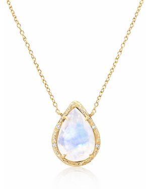 Elisabeth Bell Royal Moonstone Yellow Gold Necklace - Metallic