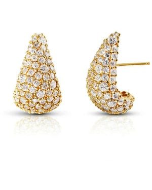 Carbon & Hyde Diamond Saber Yellow Gold Earrings - Metallic