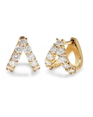 Carbon & Hyde Sparkler Split Huggie Yellow Gold Earrings - Metallic