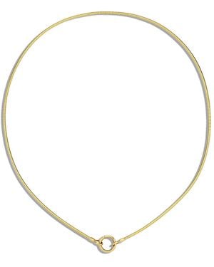 Kate Collins Omega Chain With Charm Lock - Metallic