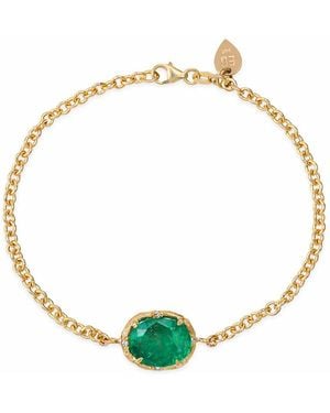 Elisabeth Bell Emerald Light Yellow Gold Bracelet - Metallic