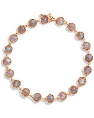 Irene Neuwirth Rose Cut Labradorite Petite Classic Link Rose Gold Bracelet - Metallic