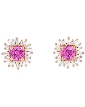 Suzanne Kalan One Of A Kind Pink Sapphire Rose Gold Stud Earrings