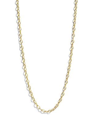 Cathy Waterman Tiny Lacy 18 Inch Yellow Gold Chain Necklace - Metallic