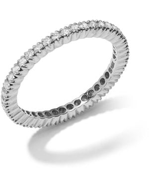 Sethi Couture Prong Set Diamond White Gold Band, 7 - Metallic