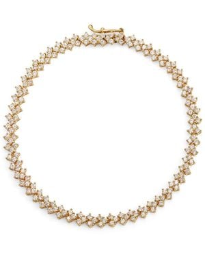 Carbon & Hyde Chevron Diamond Yellow Gold Tennis Bracelet - Metallic