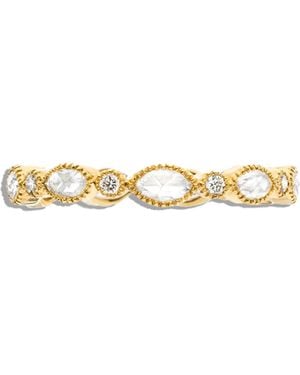 Sethi Couture Amara Rose Cut Diamond Yellow Gold Band - Metallic
