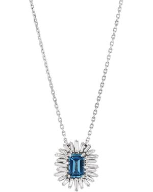 Suzanne Kalan One Of A Kind London Blue Topaz White Gold Necklace