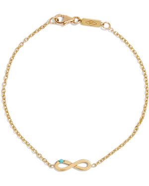 Jennifer Meyer Mini Turquoise Infinity Yellow Gold Bracelet - Metallic