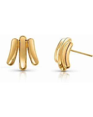 Carbon & Hyde Serre Yellow Gold Earrings - Metallic