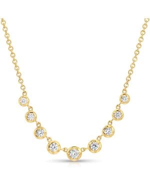 Carbon & Hyde Mini Diamond Daisy Yellow Gold Necklace - Metallic