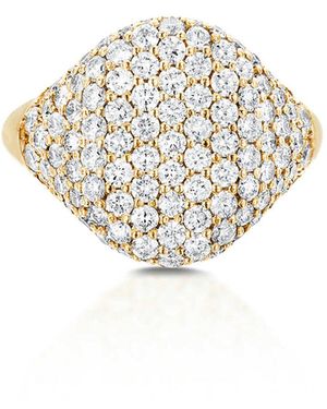 Carbon & Hyde Bling Pinky Yellow Gold Ring - White