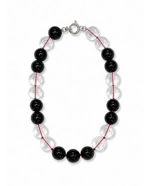 Don't Let Disco Black Orb Beaded Necklace