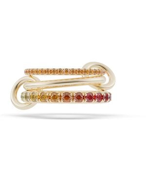 Spinelli Kilcollin Norah Orange Ombre Yellow Gold Ring - White