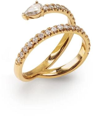 Carbon & Hyde Serpent Yellow Gold Ring - Metallic