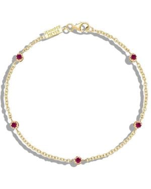 Jennifer Meyer 5 Illusion Set Ruby Yellow Gold Bracelet - White