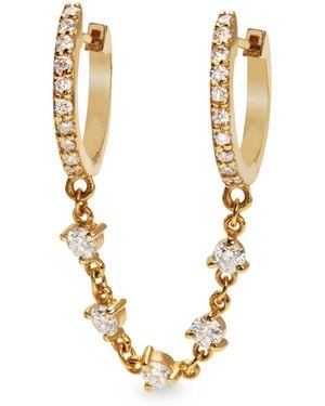 Carbon & Hyde Starstruck Double Yellow Gold Huggies - Metallic