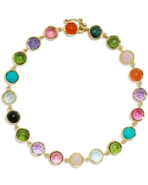 Irene Neuwirth Multi Gemstone Small Classic Link Mixed Yellow Gold Bracelet - Metallic