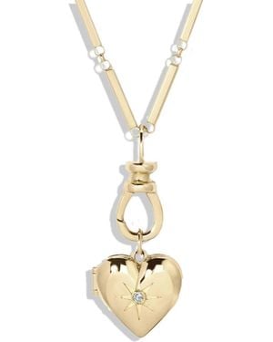 ZAHAVA Lilou Heart Shaped Locket - Metallic