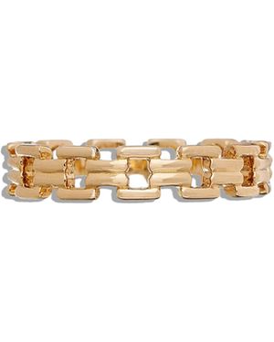 Sethi Couture Cesta Woven Yellow Gold Band - White