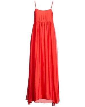CROCHÈ Maxi Dress Viscose, Silk - Red