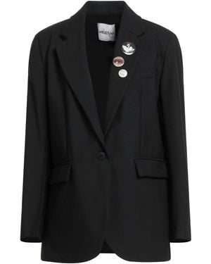 Ottod'Ame Blazer Polyester, Virgin Wool, Elastane - Black