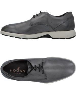 Hogan Lace-Up Shoes Soft Leather - Gray