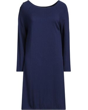 Cristina Gavioli Collection Mini Dress Modal, Acrylic, Polyamide - Blue