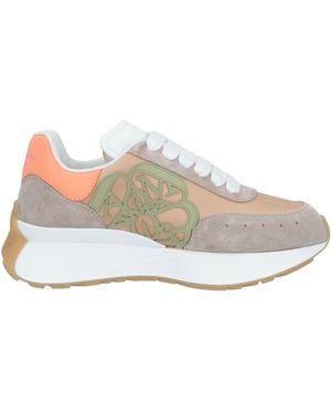 McQueen Trainers Soft Leather, Textile Fibres - White