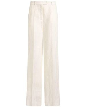 Max Mara Pants Linen - White