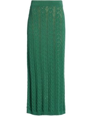 Weekend by Maxmara Maxi Skirt Cotton, Polyamide, Polyester - Green