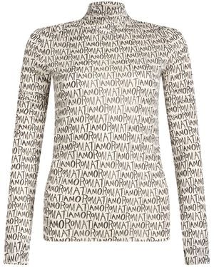 Alysi Ivory T-Shirt Modal, Wool - White