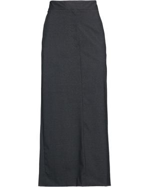 Roberto Collina Charcoal Maxi Skirt Merino Wool, Elastane - Gray